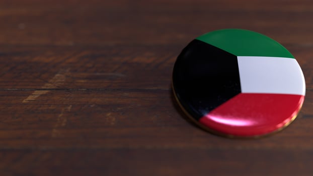 Voting Badge Featuring the Flag of Kuwait photo