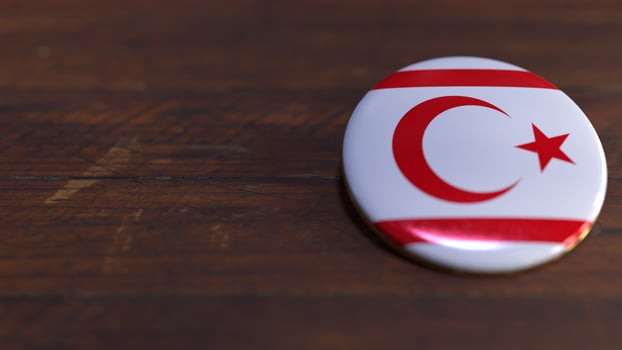 Voting Badge Featuring the Flag of Northern Cyprus photo