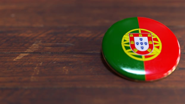Voting Badge Featuring the Flag of Portugal photo