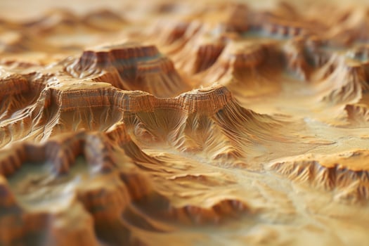 A 3d model of a mountain range photo