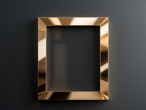 Geometric Golden Frame on Black for Fashion Banners photo