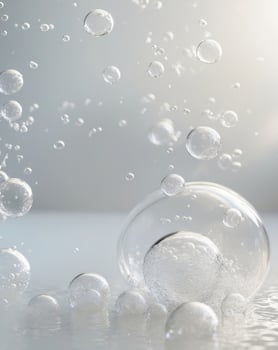 Bubbles in Aquariums Produced by aerators to oxygenate the water photo