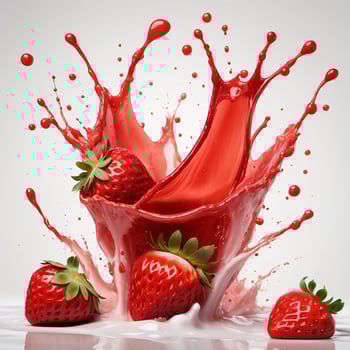 Strawberry Splash Fresh and Vibrant Fruit photo
