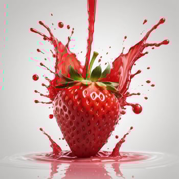Strawberry Splash Fresh and Vibrant Fruit photo