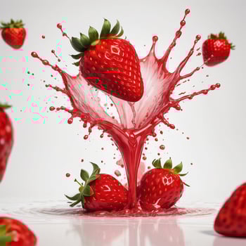Strawberry Splash Fresh and Vibrant Fruit photo