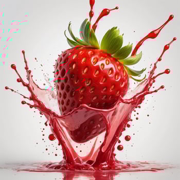 Strawberry Splash Fresh and Vibrant Fruit photo