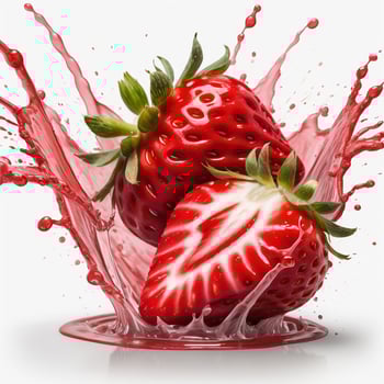 Strawberry Splash Fresh and Vibrant Fruit photo