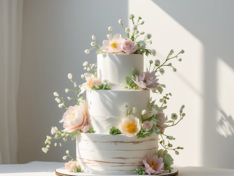 Spring Wedding Inspirations Whimsical spring wedding cake design photo