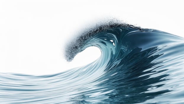 Powerful ocean wave captured during a bright day highlighting its movement and beauty photo