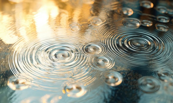 A puddle of water with ripples in it photo
