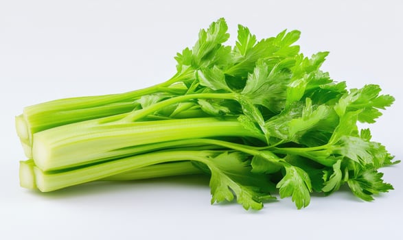 A bunch of green celery stalks photo