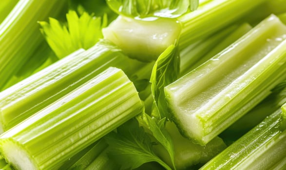 a close up of celery stalks photo