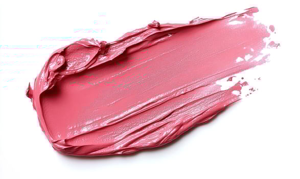 pink lipstick stroke on white background photo