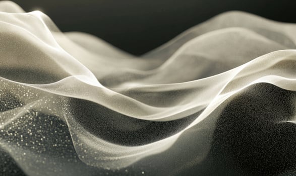 A blurry image of a wave with a lot of white particles photo