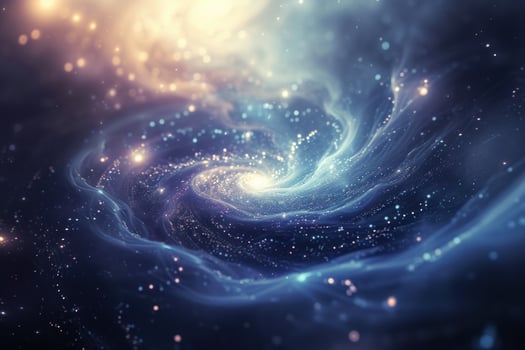 A spiral galaxy with stars and light photo