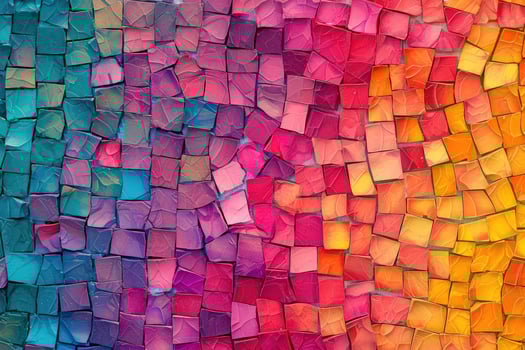 Colorful mosaic wall background with a colorful pattern photo