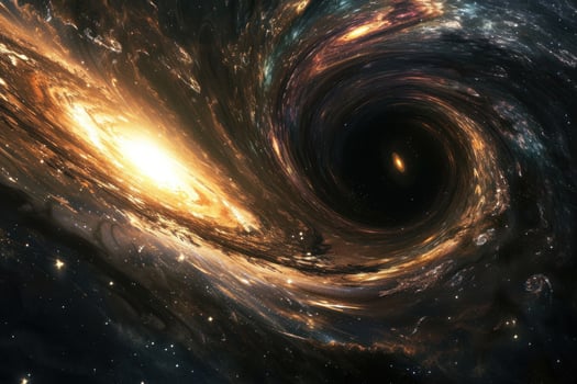 A black hole is seen in this image photo