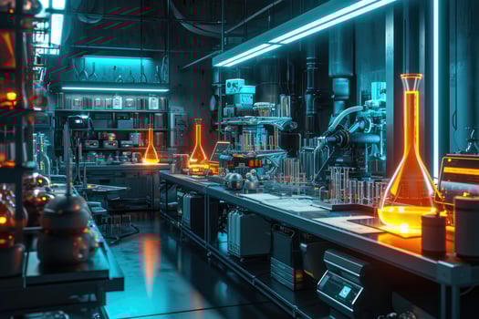 A laboratory with many different chemicals and equipment photo