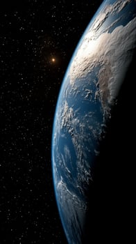 View of Earth from space showcasing vibrant colors and intricate details of oceans and land masses photo