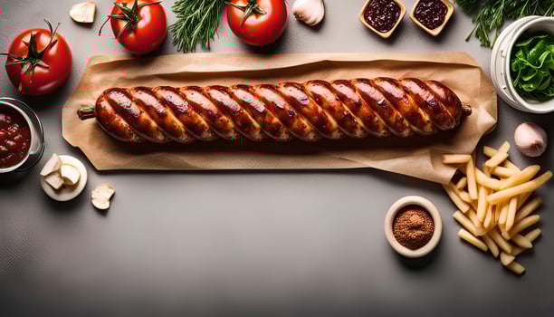 Appetizing Braided Bread with Condiments photo