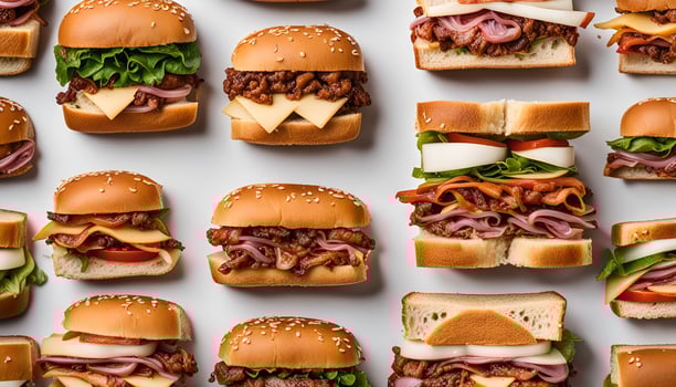 Delicious Sandwiches and Burgers Arrangement photo