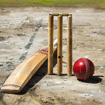 Cricketer batsman hitting shot during a match on the pitch Test cricket match advertisement Cricket photo