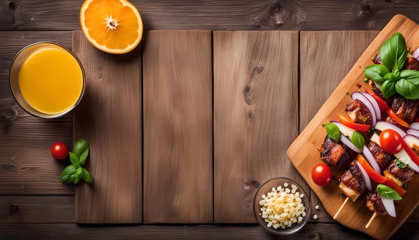 Delicious Chicken Skewers with Fresh Ingredients photo