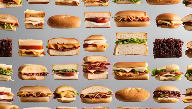 A Pattern of Delicious Sandwiches photo