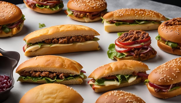 Assortment of Delicious Sandwiches photo