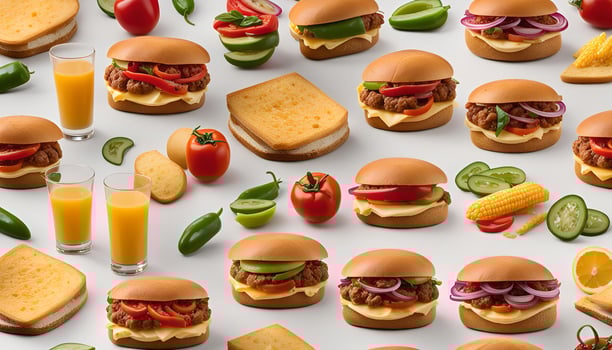 A Colorful Spread of Delicious Sandwiches photo