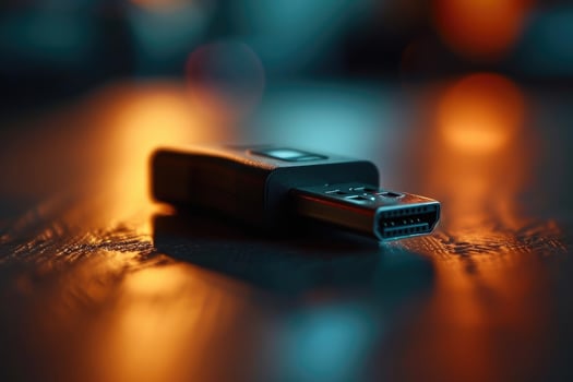 Usb flash drive on a table photo