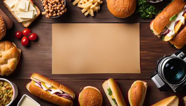 Fast Food Photography Set with Camera photo