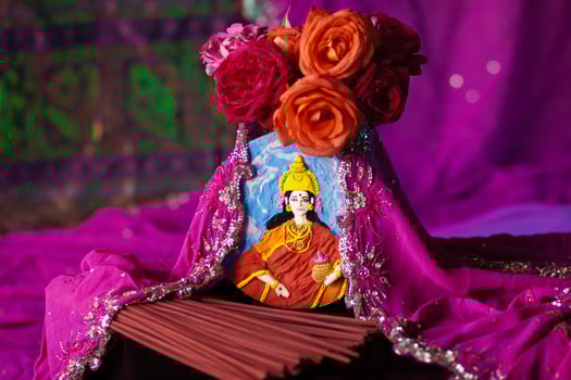Offerings for the Hindu Goddess Parvati photo