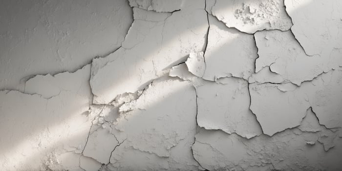 Cracked White Plaster Wall Texture Background photo