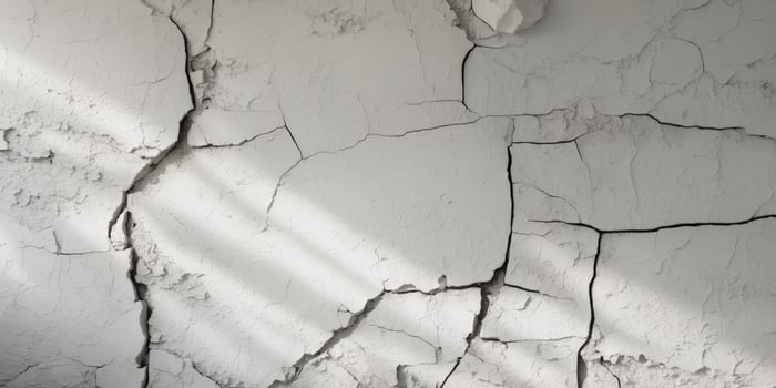 Cracked White Plaster Wall Texture Background photo