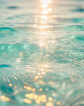 Water with sunlight shining through it photo