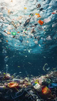 Plastic pollution is contaminating ocean water and seabed photo