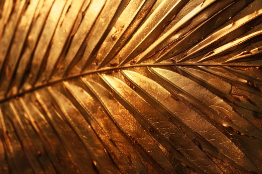 A close up of a gold leaf photo