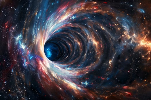 A black hole is seen in this image photo