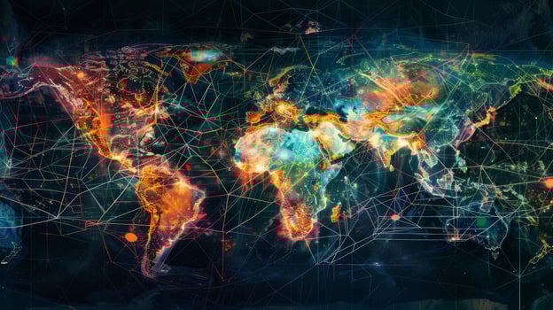 The world map is shown in this image photo