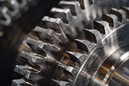 A close up of a gear with many teeth photo