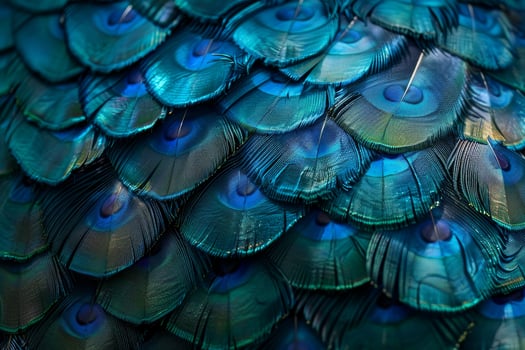 A close up of a peacock's feathers photo