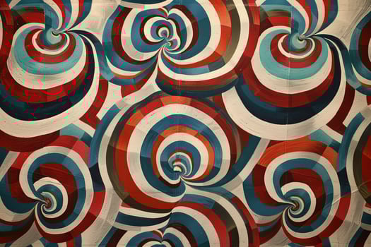 A colorful pattern of swirls on a fabric photo