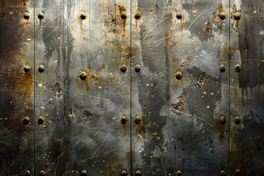 A close up of a metal wall with rivets photo
