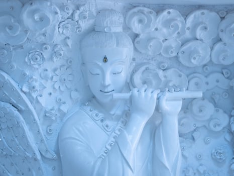 Marble sculpture symbolizing Buddhism. photo