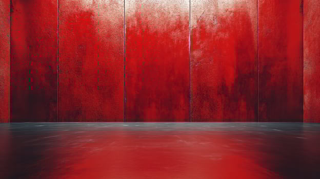 A red wall with a black border photo