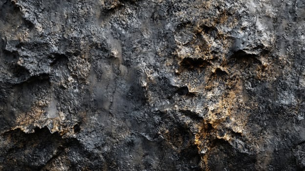 A rocky surface with a lot of texture and a few small holes photo