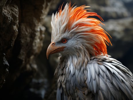 Majestic bird with vibrant feathers photo