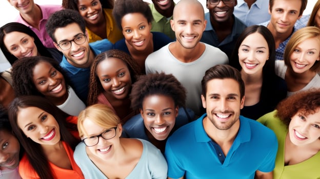 Diverse group of smiling people photo