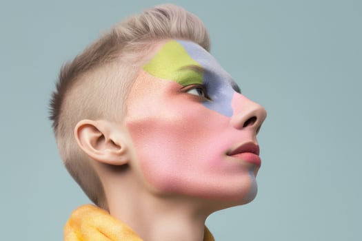 colorful artistic portrait of a person photo